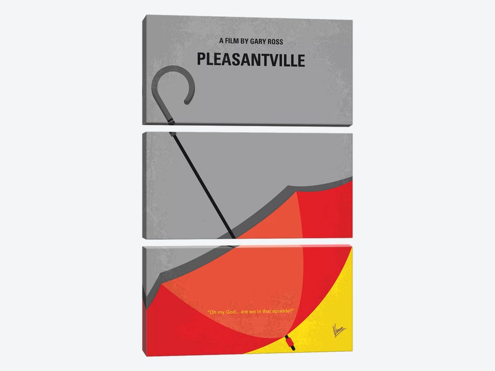 Pleasantville Minimal Movie Poster by Chungkong 3-piece Canvas Art