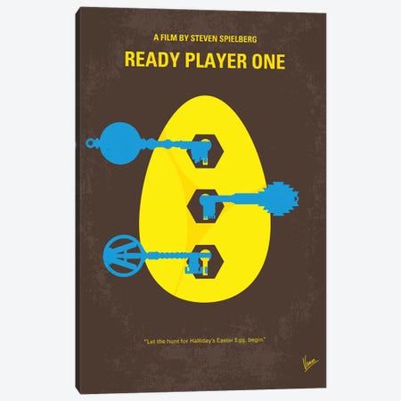 Ready Player One Minimal Movie Poster Canvas Print #CKG1159} by Chungkong Canvas Art