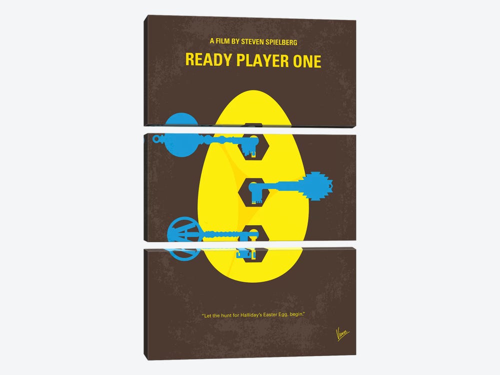 Ready Player One Minimal Movie Poster by Chungkong 3-piece Canvas Artwork