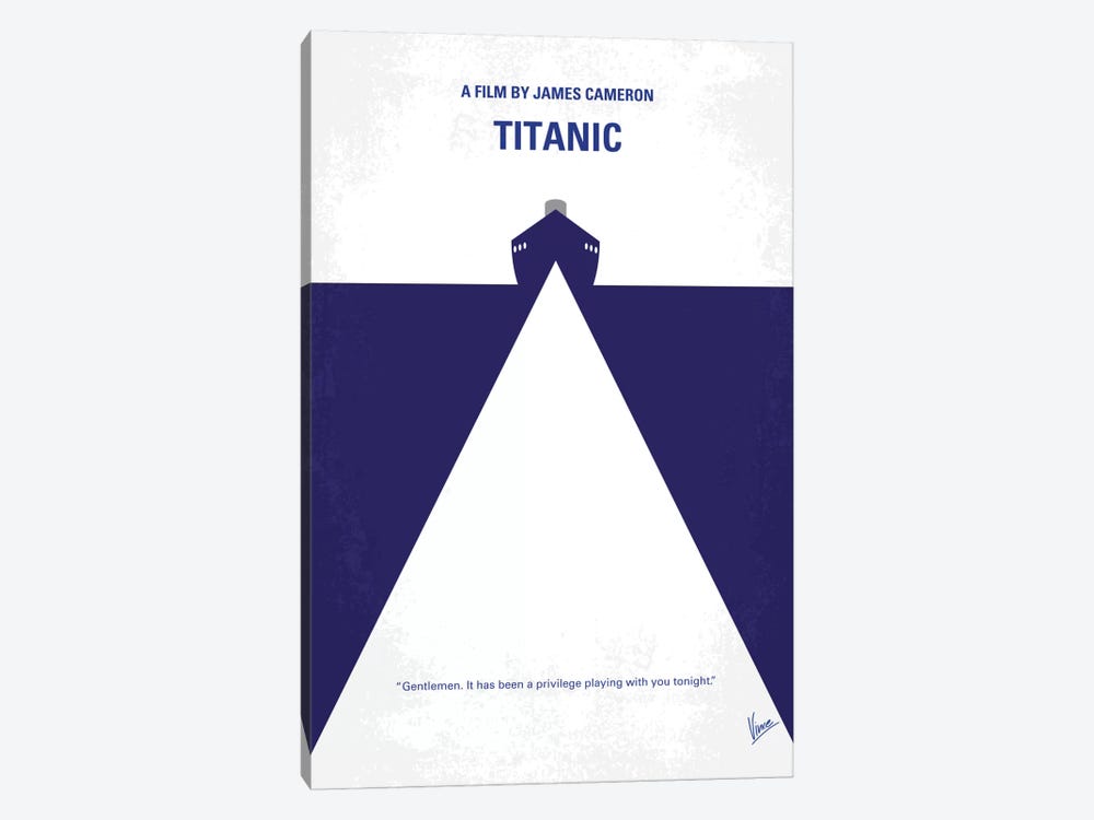 Titanic Minimal Movie Poster by Chungkong 1-piece Canvas Wall Art