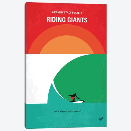 Riding Giants Minimal Movie Poster Canvas Print #CKG1163} by Chungkong Canvas Art Print