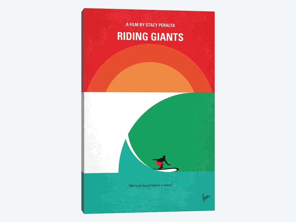 Riding Giants Minimal Movie Poster by Chungkong 1-piece Art Print