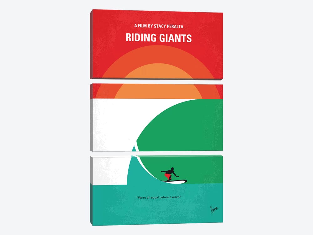 Riding Giants Minimal Movie Poster by Chungkong 3-piece Art Print