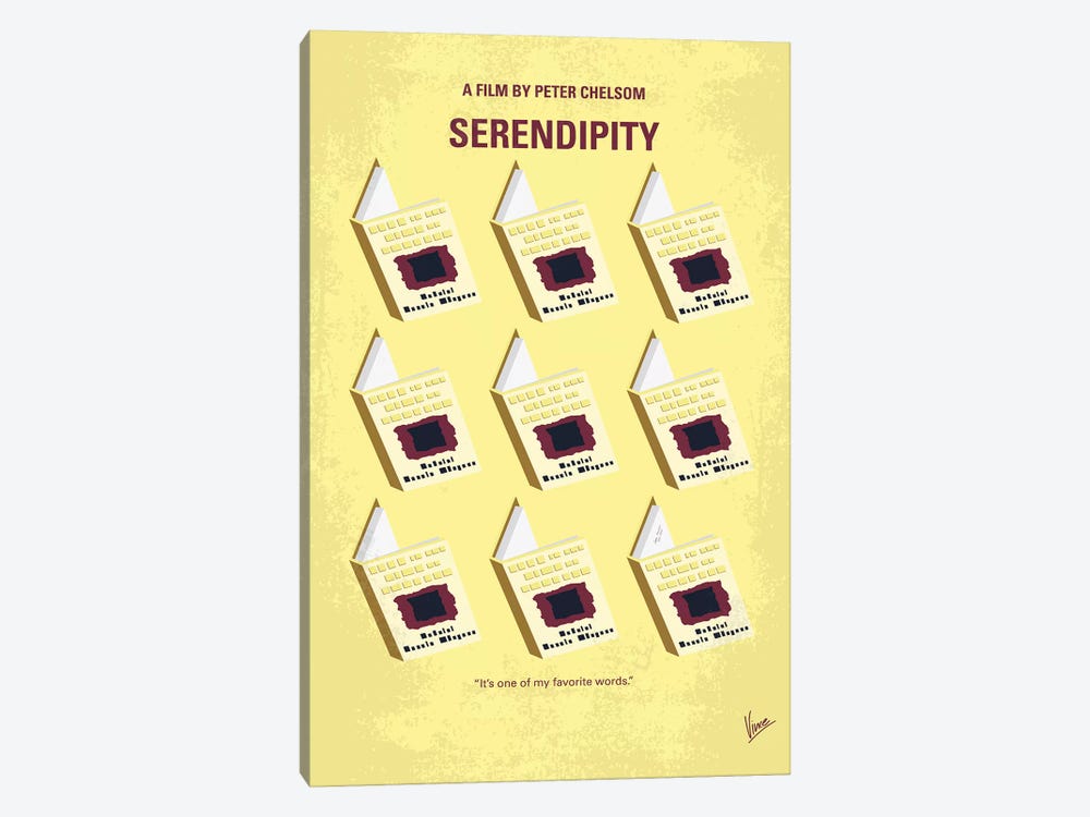 Serendipity Minimal Movie Poster by Chungkong 1-piece Canvas Wall Art