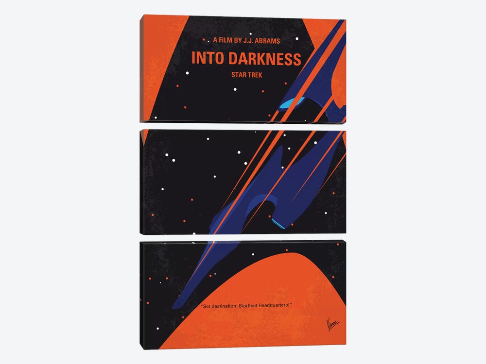 St Into Darkness Minimal Movie Poster by Chungkong 3-piece Canvas Wall Art