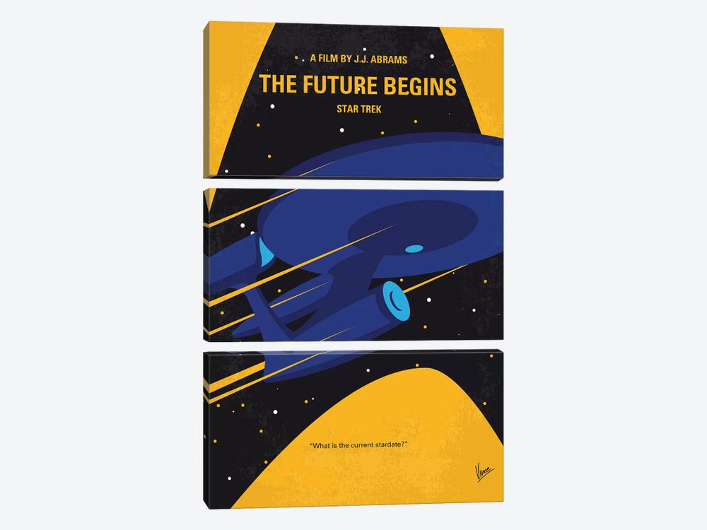 St The Future Begins Minimal Movie Poster by Chungkong 3-piece Canvas Print