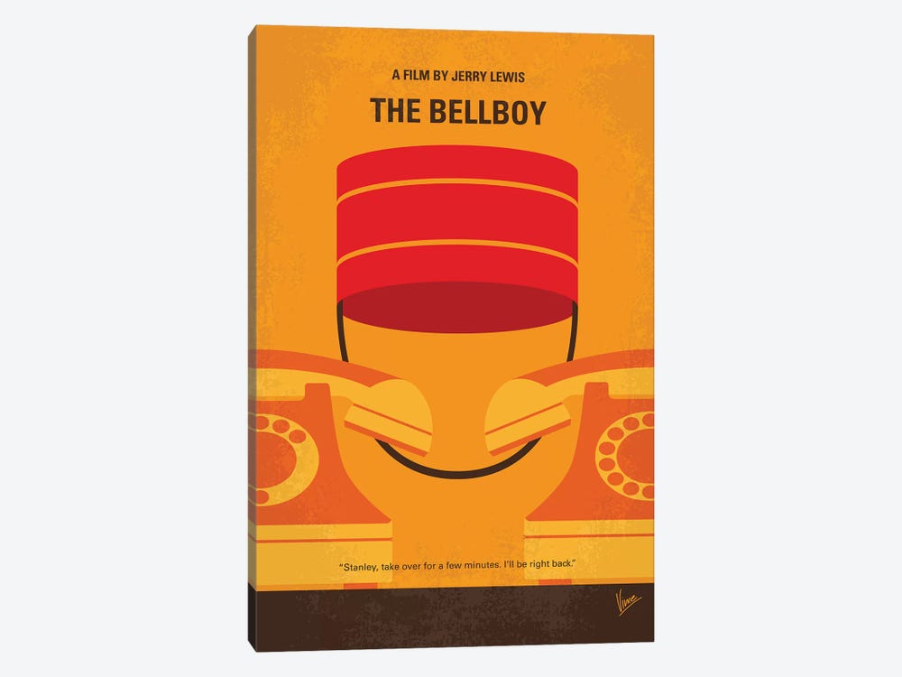The Bellboy Minimal Movie Poster by Chungkong 1-piece Canvas Print