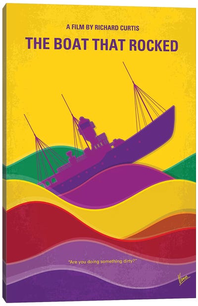 The Boat That Rocked Minimal Movie Poster Canvas Art Print - Comedy Movie Art