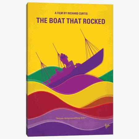 The Boat That Rocked Minimal Movie Poster Canvas Print #CKG1170} by Chungkong Canvas Art