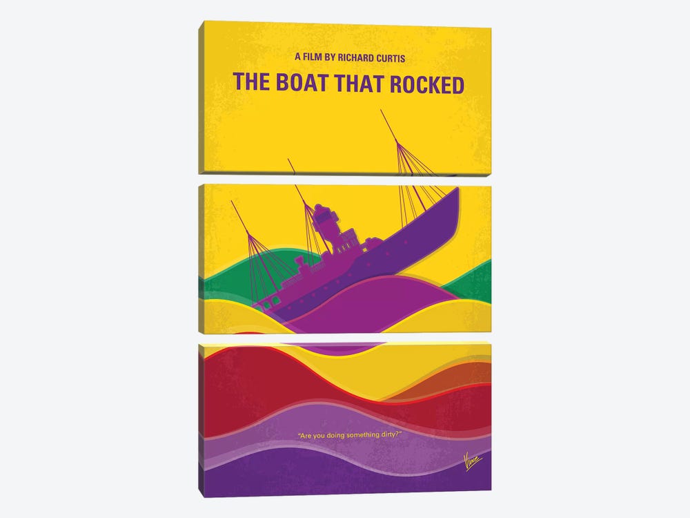 The Boat That Rocked Minimal Movie Poster by Chungkong 3-piece Art Print