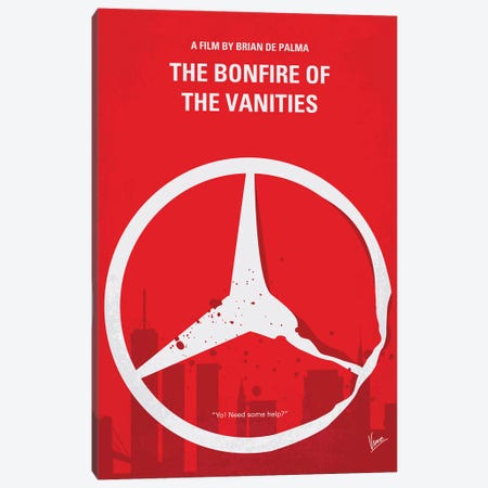 The Bonfire Of The Vanities Minimal Movie Poster Canvas Print #CKG1171} by Chungkong Canvas Wall Art