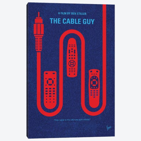 The Cable Guy Minimal Movie Poster Canvas Print #CKG1172} by Chungkong Canvas Artwork