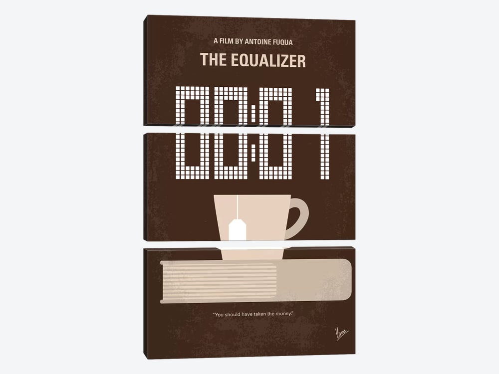 The Equalizer Minimal Movie Poster by Chungkong 3-piece Canvas Print
