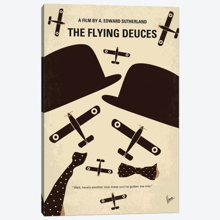 The Flying Deuces Minimal Movie Poster Canvas Print #CKG1177} by Chungkong Art Print