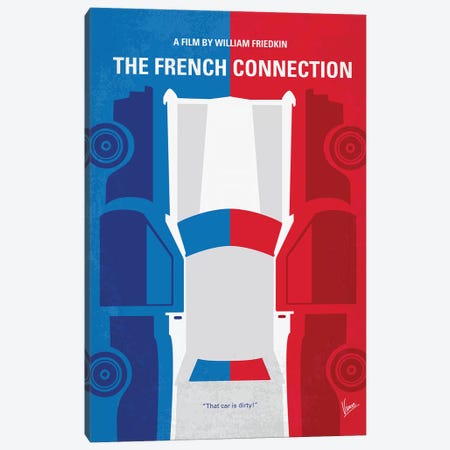 The French Connection Minimal Movie Poster Canvas Print #CKG1178} by Chungkong Canvas Wall Art