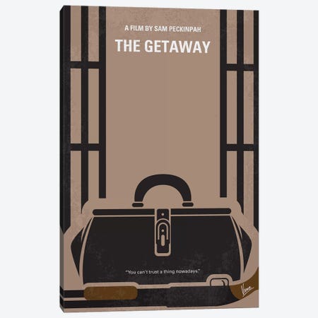 The Getaway Minimal Movie Poster Canvas Print #CKG1179} by Chungkong Canvas Art