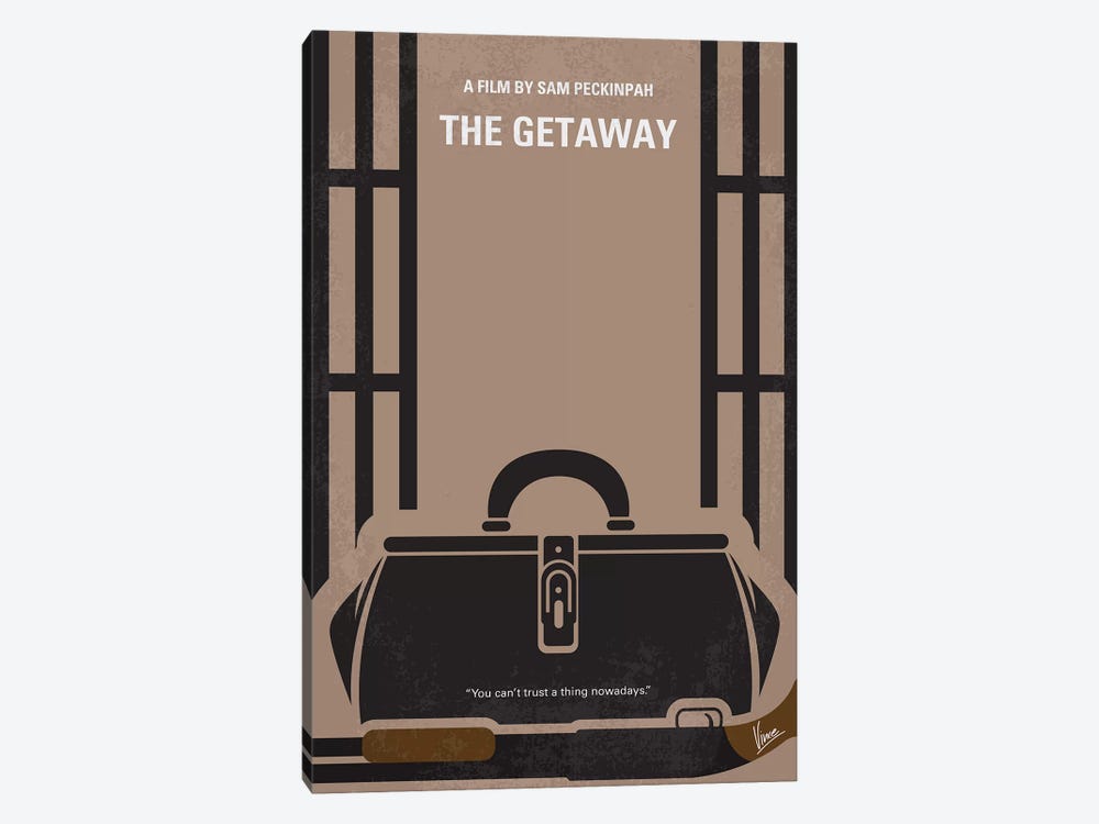 The Getaway Minimal Movie Poster by Chungkong 1-piece Canvas Art