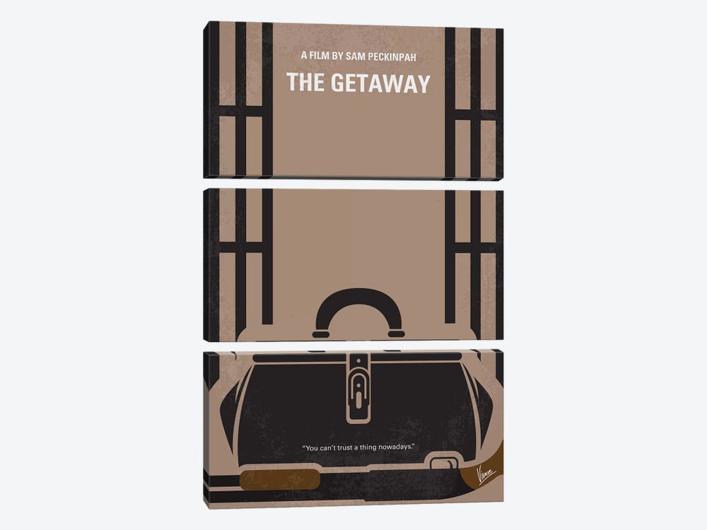 The Getaway Minimal Movie Poster by Chungkong 3-piece Canvas Art