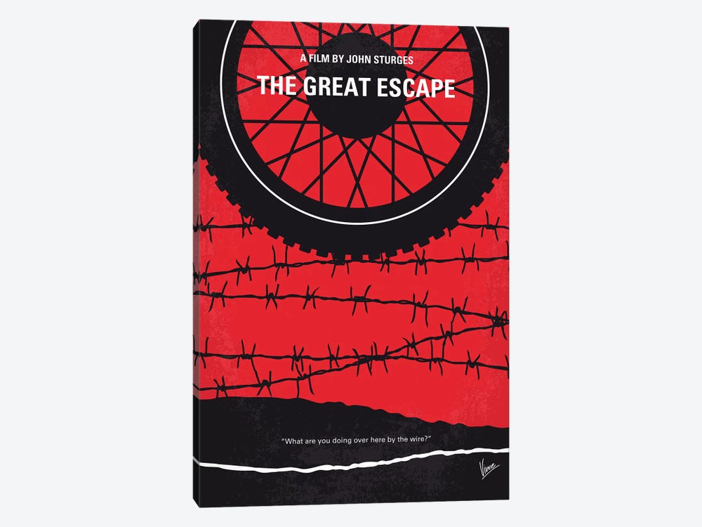 The Great Escape Minimal Movie Poster by Chungkong 1-piece Canvas Artwork