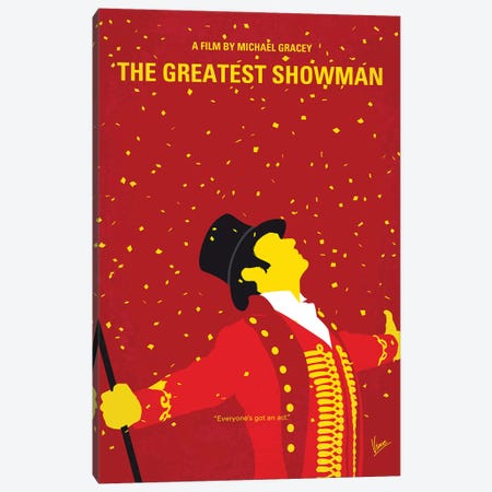 The Greatest Showman Minimal Movie Poster Canvas Print #CKG1181} by Chungkong Art Print