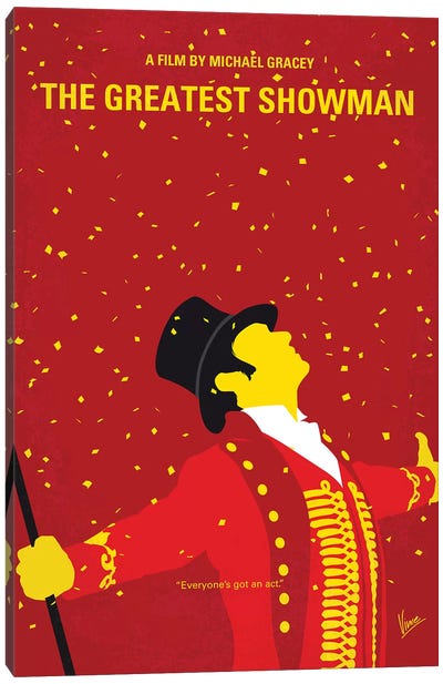 The Greatest Showman Minimal Movie Poster Canvas Art Print - The Greatest Showman