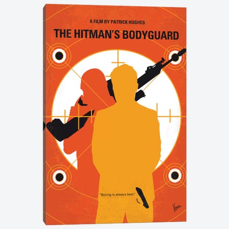 The Hitmans Bodyguard Minimal Movie Poster Canvas Print #CKG1182} by Chungkong Canvas Print