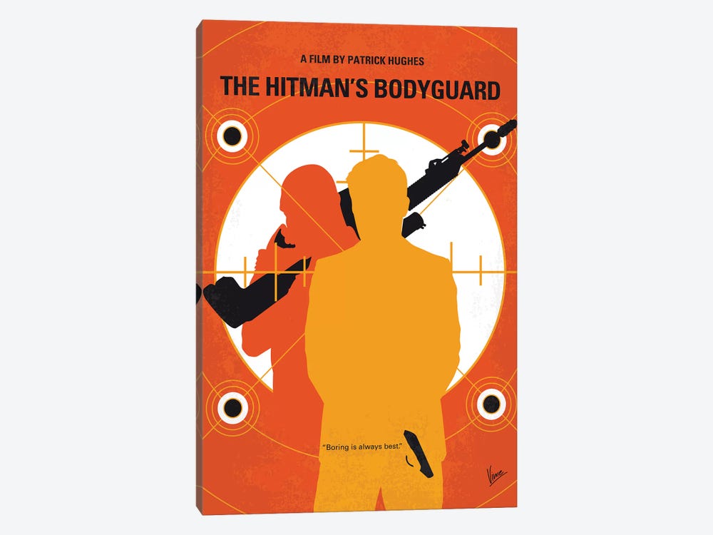 The Hitmans Bodyguard Minimal Movie Poster by Chungkong 1-piece Canvas Artwork