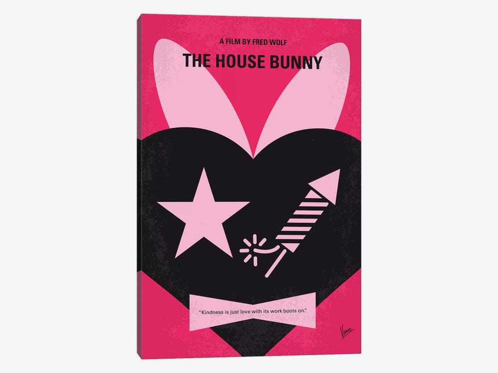 The House Bunny Minimal Movie Poster by Chungkong 1-piece Canvas Wall Art