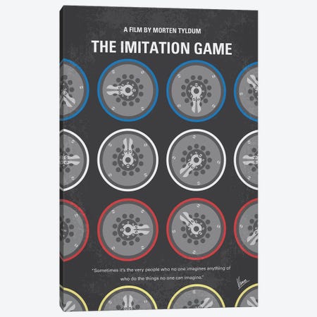 The Imitation Game Minimal Movie Poster Canvas Print #CKG1185} by Chungkong Canvas Art