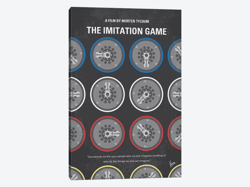 The Imitation Game Minimal Movie Poster by Chungkong 1-piece Canvas Art Print