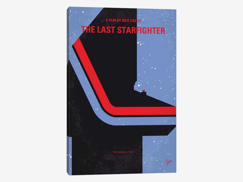 The Last Starfighter Minimal Movie Poster by Chungkong 1-piece Canvas Wall Art