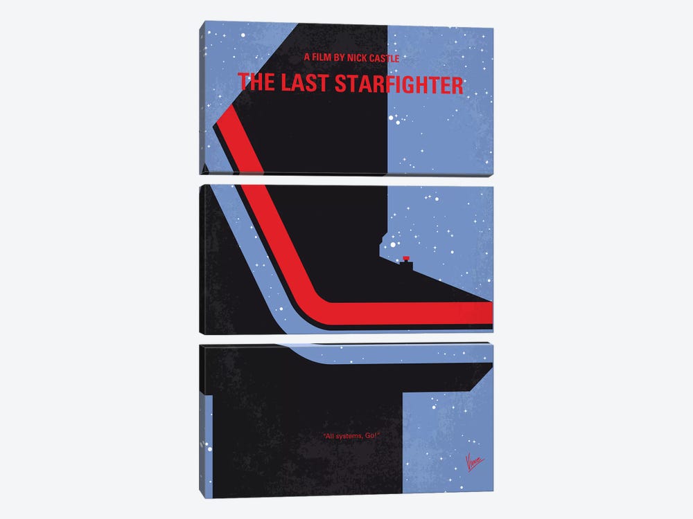 The Last Starfighter Minimal Movie Poster by Chungkong 3-piece Canvas Wall Art