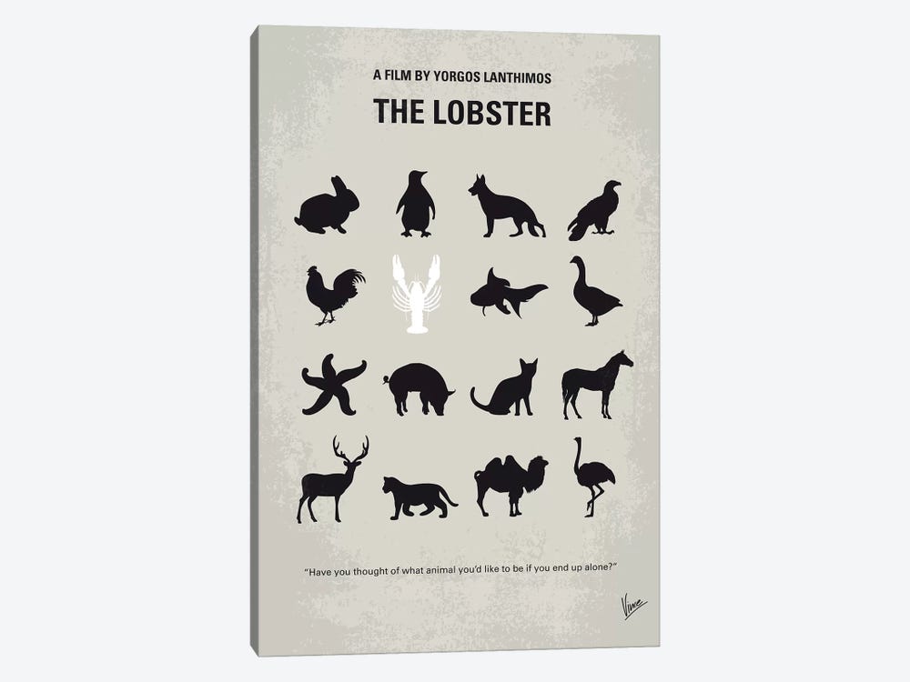 The Lobster Minimal Movie Poster by Chungkong 1-piece Canvas Art Print