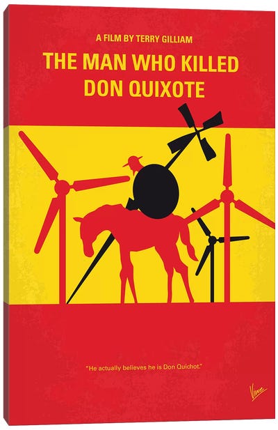 The Man Who Killed Don Quixote Minimal Movie Poster Canvas Art Print - Action & Adventure Movie Art