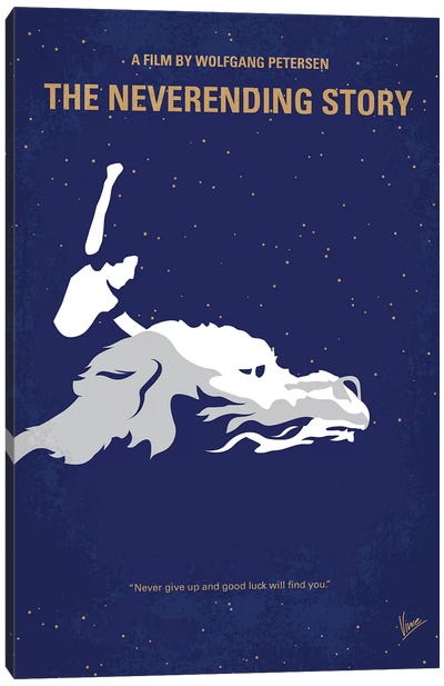 The Neverending Story Minimal Movie Poster Canvas Art Print - Minimalist Posters