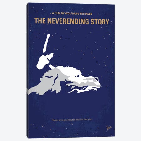The Neverending Story Minimal Movie Poster Canvas Print #CKG1189} by Chungkong Art Print