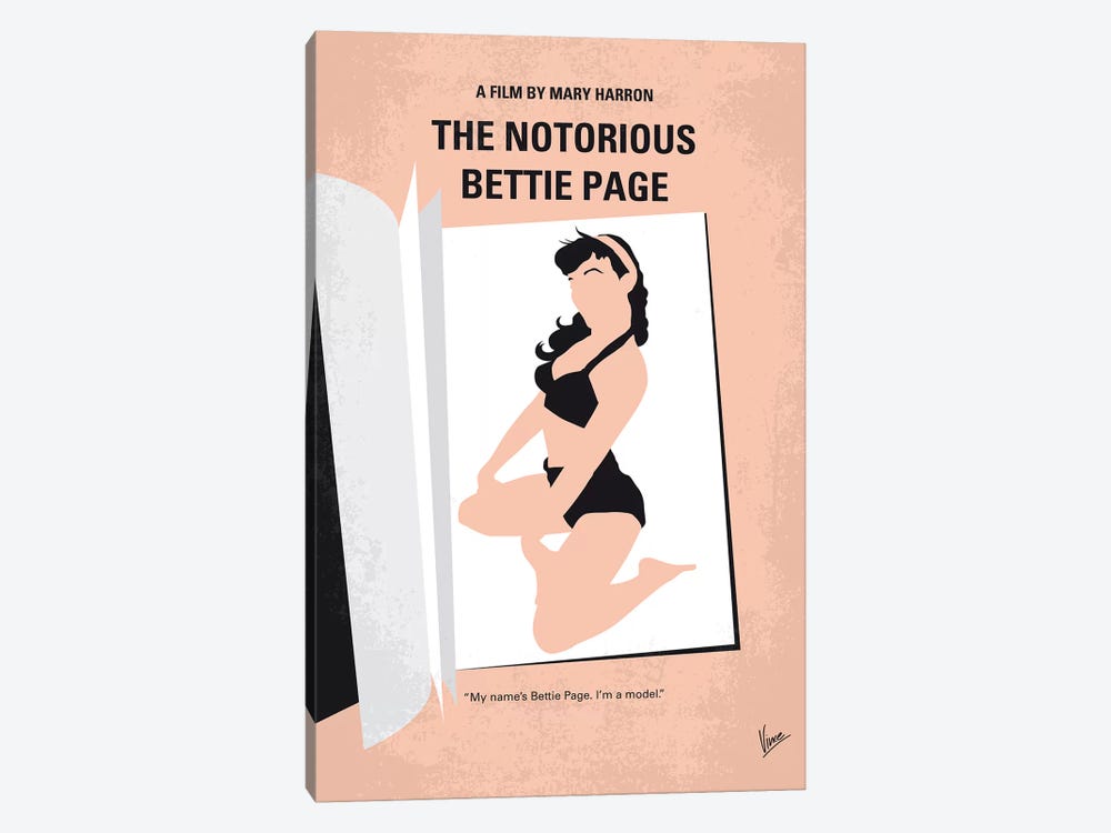 The Notorious Bettie Page Minimal Movie Poster by Chungkong 1-piece Art Print