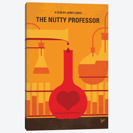 The Nutty Professor Minimal Movie Poster Canvas Print #CKG1191} by Chungkong Canvas Artwork