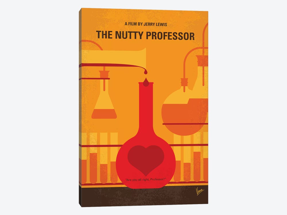 The Nutty Professor Minimal Movie Poster by Chungkong 1-piece Canvas Art