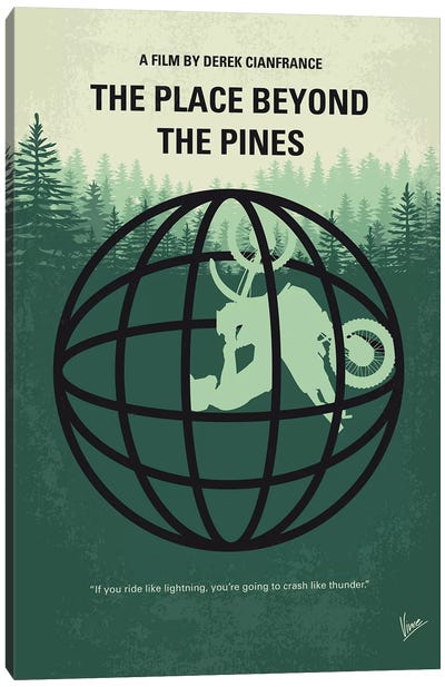 The Place Beyond The Pines Minimal Movie Poster Canvas Art Print - Thriller Movie Art