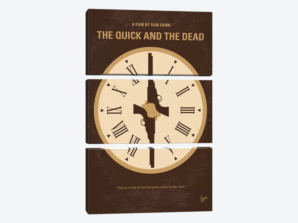The Quick And The Dead Minimal Movie Poster by Chungkong 3-piece Canvas Art