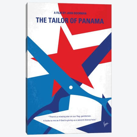 The Tailor Of Panama Minimal Movie Poster Canvas Print #CKG1195} by Chungkong Canvas Print