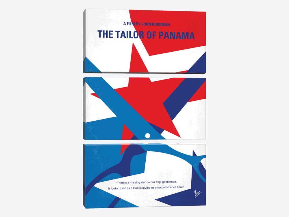 The Tailor Of Panama Minimal Movie Poster by Chungkong 3-piece Canvas Wall Art