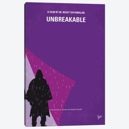 Unbreakable Minimal Movie Poster Canvas Print #CKG1199} by Chungkong Canvas Art