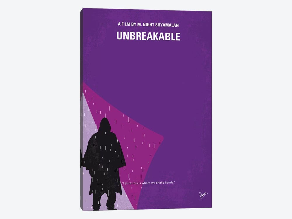 Unbreakable Minimal Movie Poster by Chungkong 1-piece Canvas Art