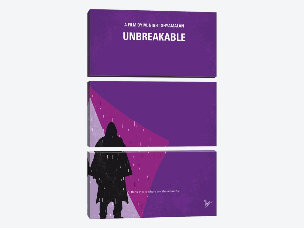 Unbreakable Minimal Movie Poster by Chungkong 3-piece Canvas Art