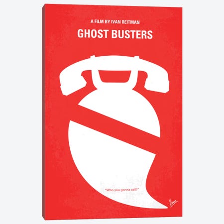 Ghostbusters Minimal Movie Poster Canvas Print #CKG119} by Chungkong Canvas Art Print