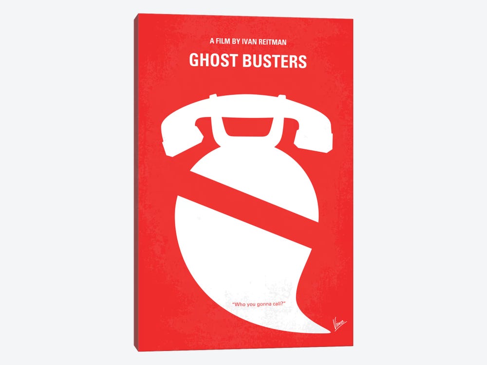 Ghostbusters Minimal Movie Poster by Chungkong 1-piece Canvas Artwork