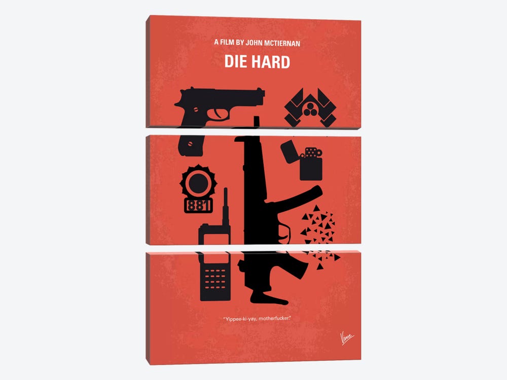 Die Hard Minimal Movie Poster by Chungkong 3-piece Art Print