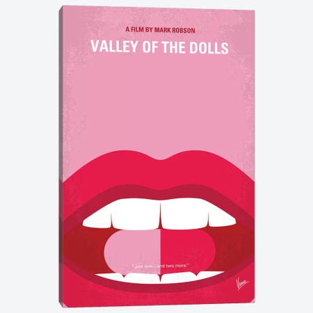 Valley Of The Dolls Minimal Movie Poster Canvas Print #CKG1201} by Chungkong Canvas Wall Art